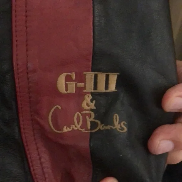 VERY RARE Vintage Carl Banks San Fan Leather Coat